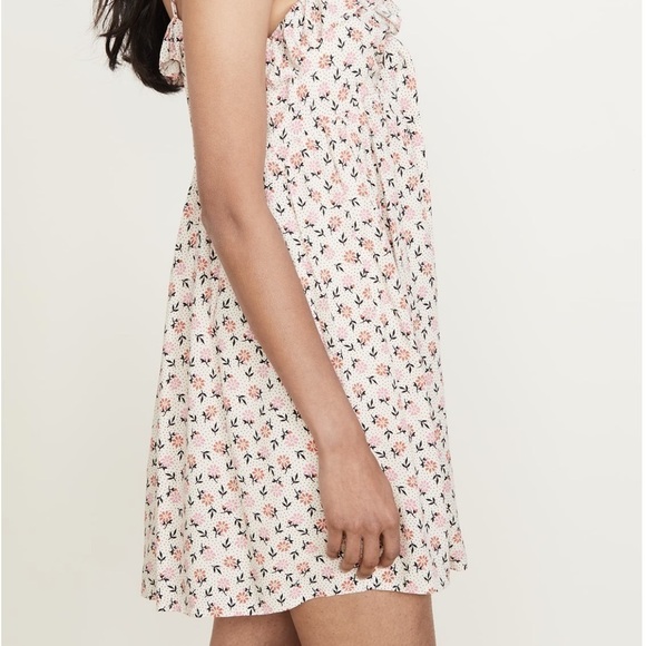 Capulet Josette Cream Pink Dotted Micro Floral Babydoll Mini Dress NWT - Picture 13 of 14